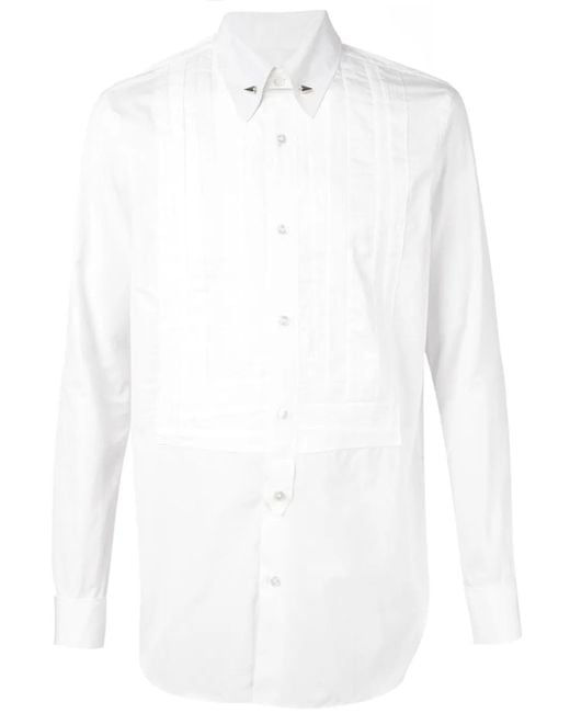Junya Watanabe White Pleated Chest Detail Shirt for men
