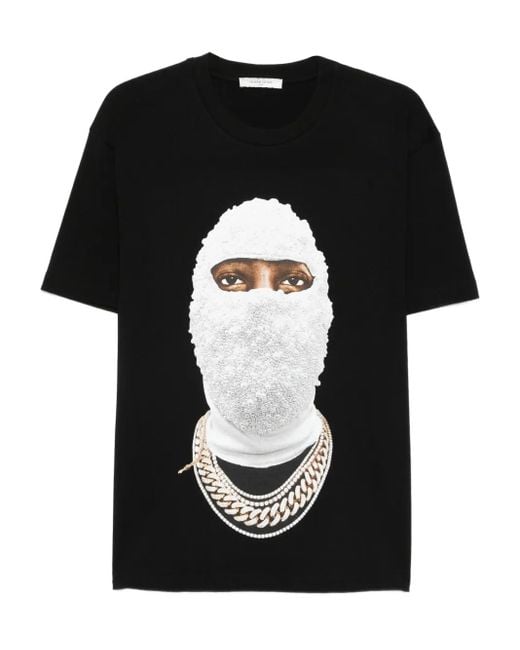 Ih Nom Uh Nit Black Mask-Print T-Shirt for men