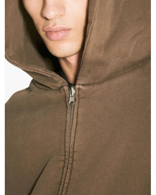 Entire studios Brown Organic Cotton Zip-Up Hoodie