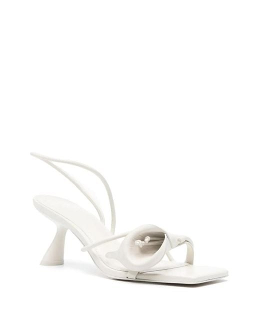 Cult Gaia Women's White 80Mm Ria Spiral Strap Sandals