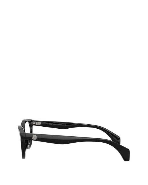 Moncler Black Oval-Frame Glasses