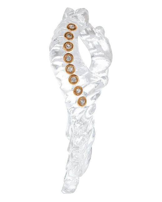 Dezso by Sara Beltran White 18K Rose Diamond Charm