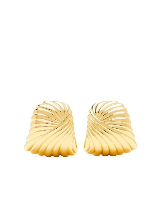 Missoma Metallic Ripple Stud Earrings