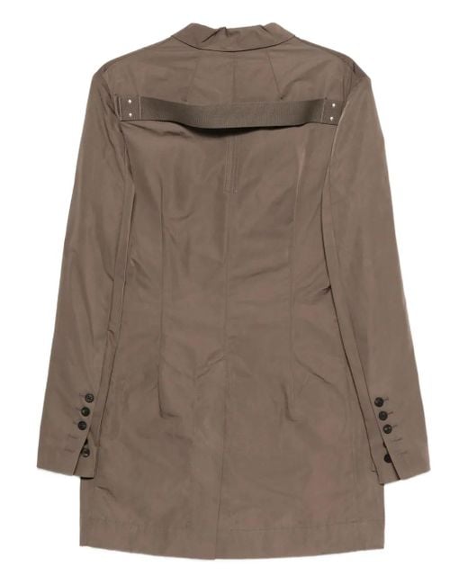 Rick Owens Brown Button Panelled Coat for men