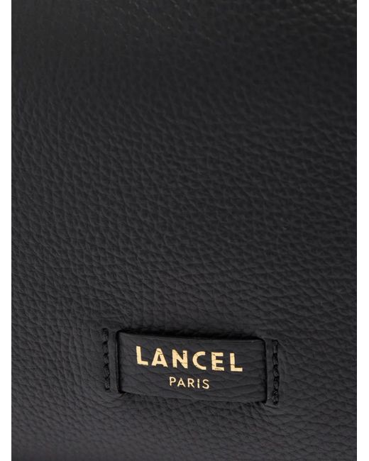 Lancel Black Louison Grained Leather Shoulder Bag