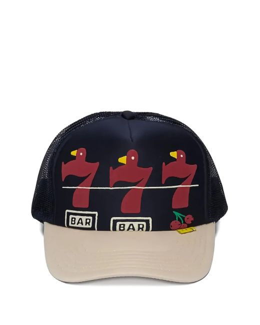Kapital Blue Lucky Battery Bird Truck Cap for men