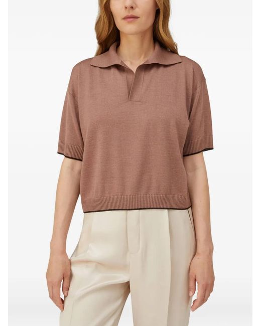 RETORI Brown Short-Sleeve Polo Shirt