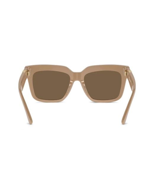Burberry Brown Monogram-Plaque Wayfarer Sunglasses