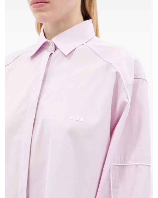 MSGM Pink Long-Sleeve Shirt