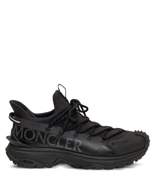 Moncler Black 40Mm Trailgrip Lite 2 Logo-Print Sneakers for men