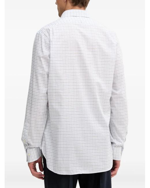 Polo Ralph Lauren White Checked Cotton Shirt for men