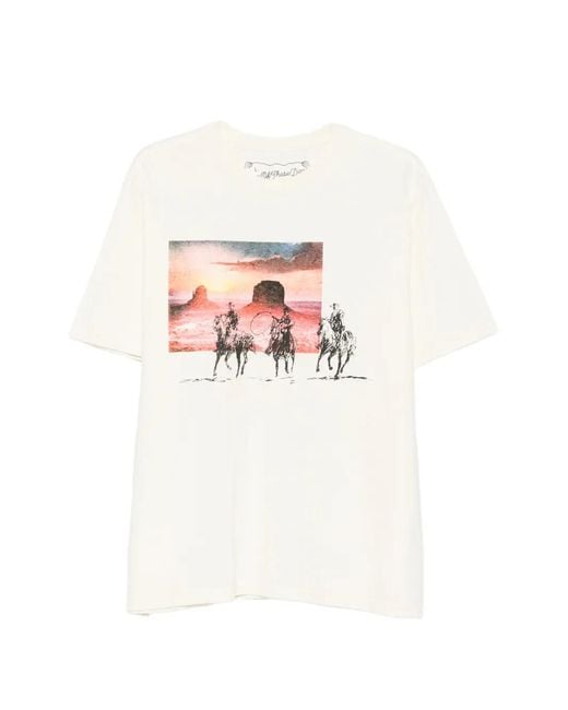 One Of These Days White T-Shirt The Day The Rains Came À Imprimé Graphique for men