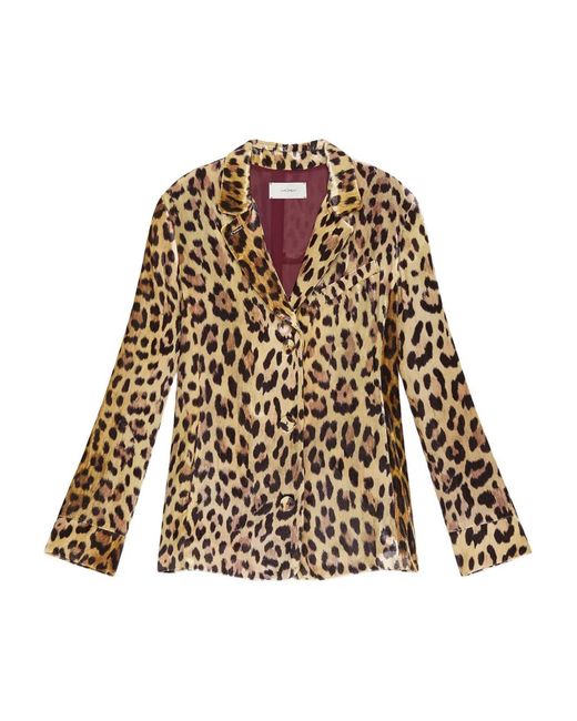 Maliparmi White Leopard-Print Button-Front Jacket