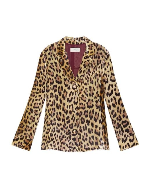 Maliparmi White Leopard-Print Button-Front Jacket