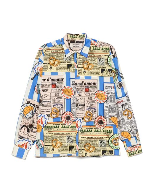 ALESSANDRO ENRIQUEZ Blouse Met Print in het White