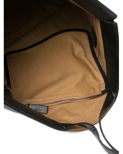 Leather tote bag Bea Mombaers de color Black