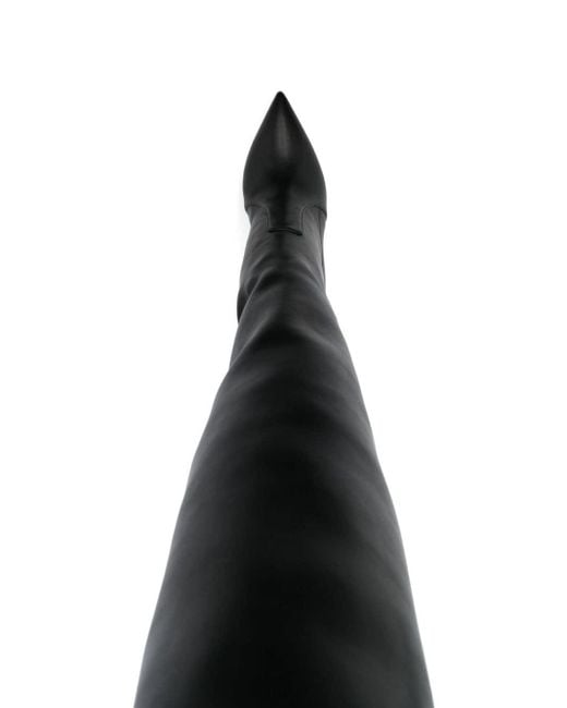 Casadei Black Blade Eco Leather Over The Knee Boots