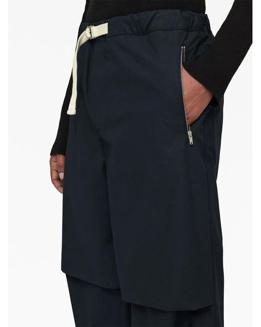 Jil Sander Blue Cotton Trousers for men