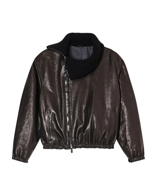 Giorgio Armani Black Leather Jacket for men