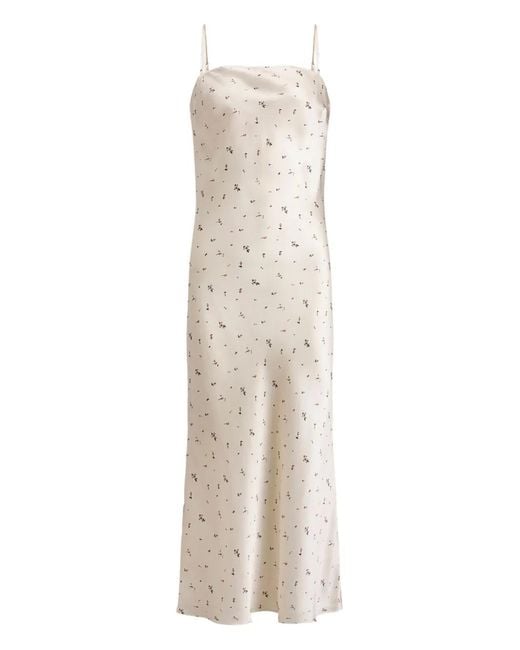 12 STOREEZ White Home Floral-Print Slip Dress