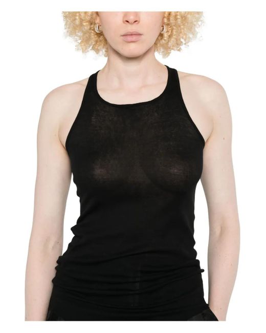 Rick Owens Black Tanktop mit Racerback