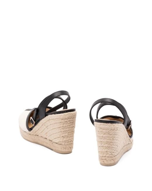 Castaner Metallic Strap Wedge Espadrilles