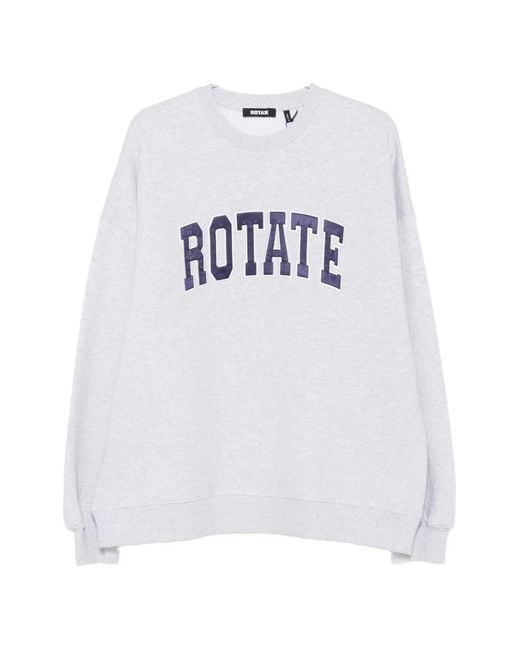 ROTATE BIRGER CHRISTENSEN White Logo-Patch Sweatshirt