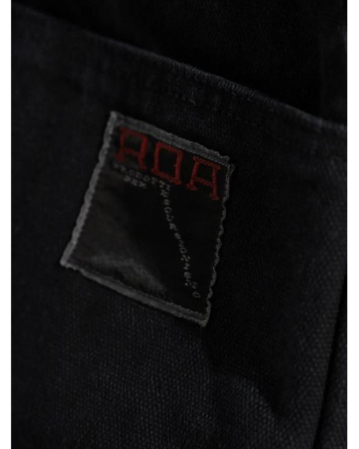 Roa Black Button-Fastening Shorts for men