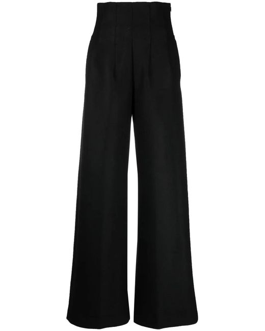 BITE STUDIOS Black High-Waisted Wide Leg Trousers