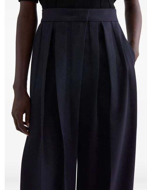 Jil Sander Blue Wool Gabardine Trousers