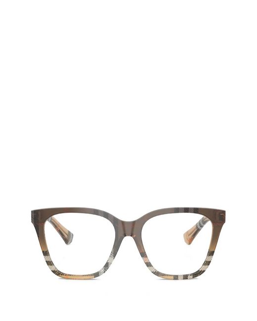 Burberry Brown Check-Pattern Glasses