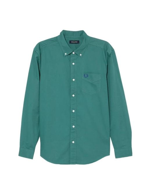 Fred Perry Green Pocket Shirt for men