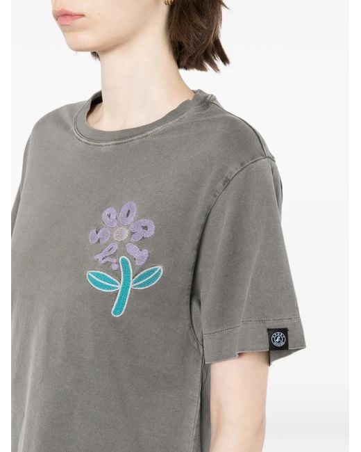 SPORT b. by agnès b. Gray Dyed Short-Sleeves T-Shirt