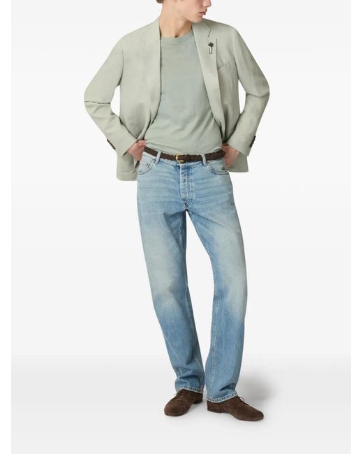 Lardini White Single-Breasted Patch-Pocket Blazer for men