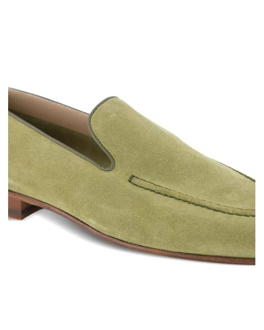 Manolo Blahnik Green Truro Suede Loafers for men