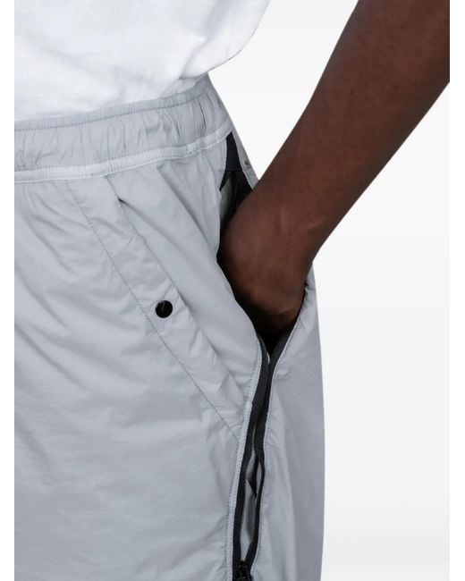 Stone Island Gray Logo-Patch Track Pants for men