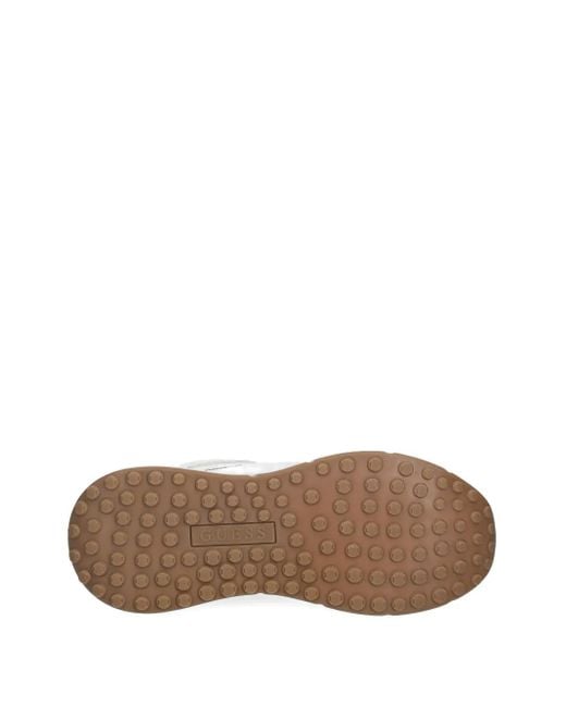 Guess White Farrea Faux Fur-Trim Sneakers