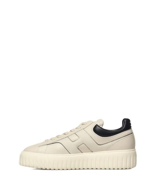 Hogan White Baskets H-Stripes En Cuir for men