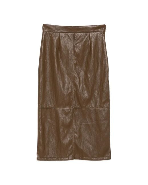 Jupe Mi-Longue À Taille Haute Dixie en coloris Brown
