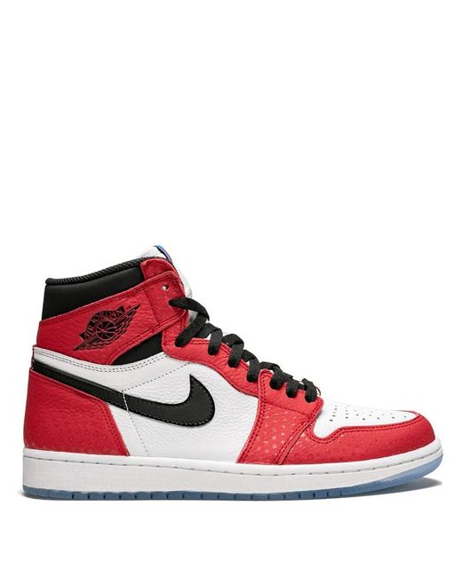 Nike Red X Spider- Air 1 Retro High Og "Origin Story" Sneakers for men