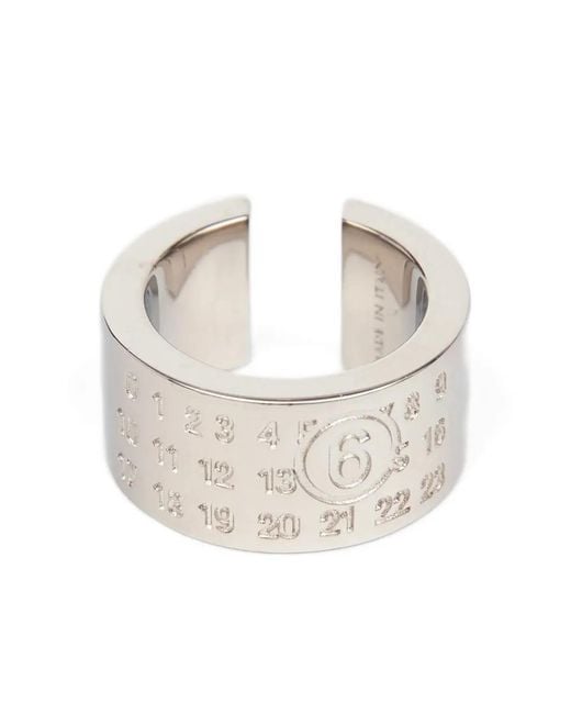 MM6 by Maison Margiela White Numeric Ear Cuff
