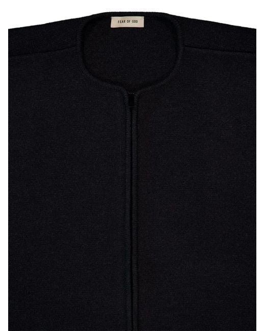 Fear Of God Black Wool Full-Zip Sweater for men