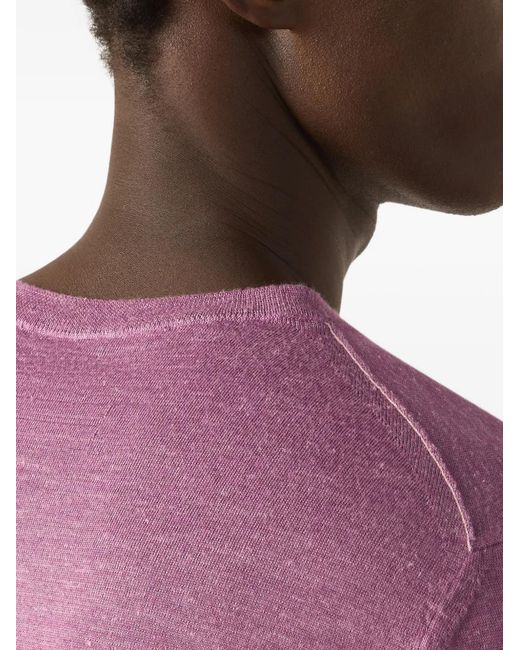 Zegna Purple Crew-Neck Sweater for men