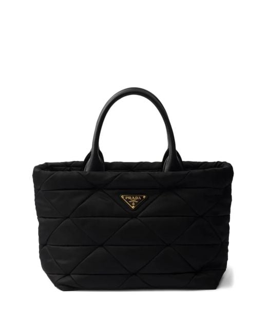 Prada Black Medium Re-Nylon Padded Tote Bag