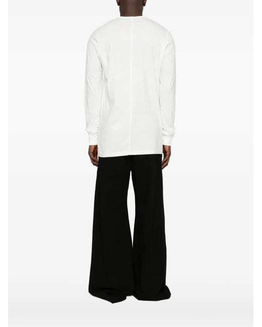 Rick Owens White Long-Sleeve T-Shirt for men