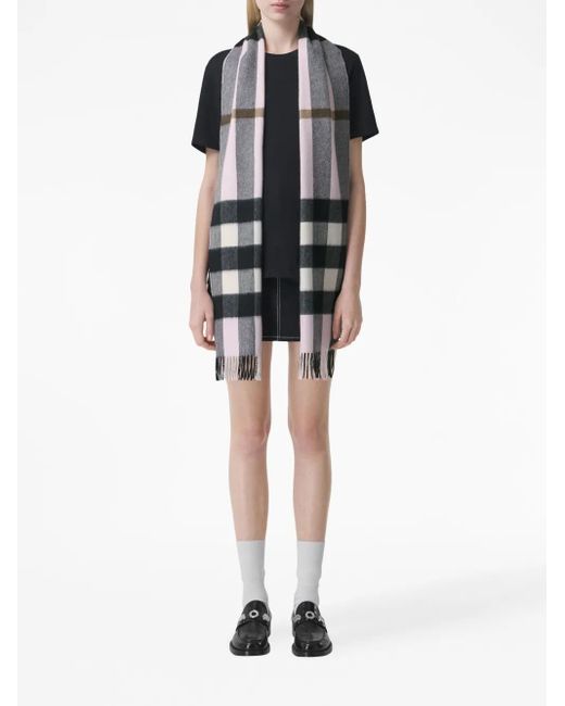 Sciarpa A Quadri di Burberry in White