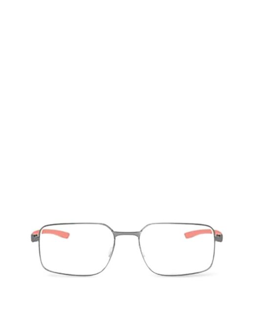 Tag Heuer White Rectangle-Frame Glasses