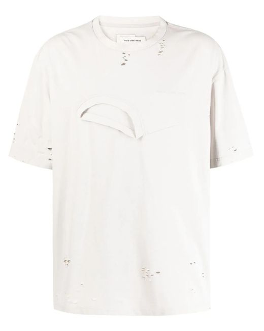 T-Shirt Girocollo di Feng Chen Wang in White da Uomo
