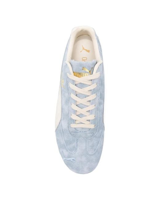 PUMA White Speedcat Faded Sneakers