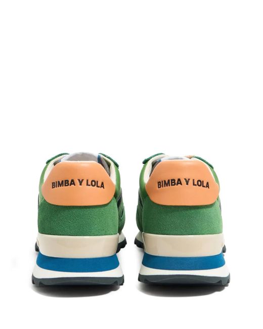 Bimba Y Lola Green Logo-Print Sneakers